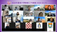 Group photo of all guests at the online Working Group Meeting of Shanghai-Hong Kong University Alliance